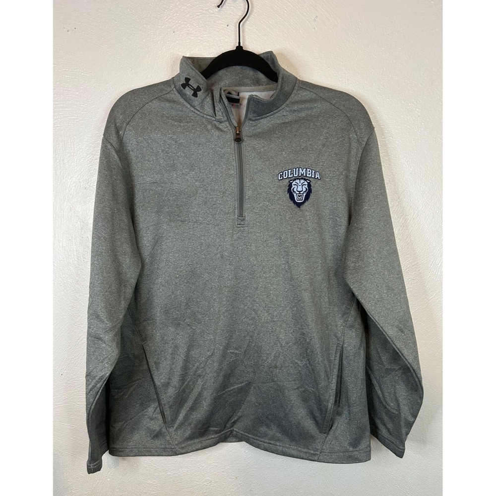 Columbia Lions Under Armour Mens Small 1/4 Zip Pullover Heather Gray Athletic